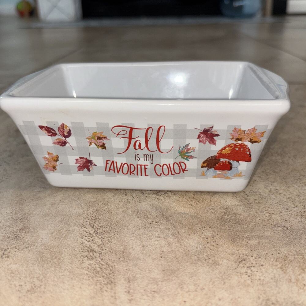 ROYAL NORFOLK Mini Ceramic Baking‎ Loaf Dish 5" Fall Holiday Decor